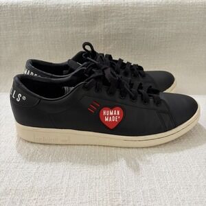 Adidas Stan Smith x Human Made Low Men's 11 Shoes Black Red EUC Collectible